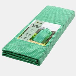 Outsunny Cobertura para Estufa 140x73x190 cm Cobertura de Substituição para Estufa com Janela, Porta com Fecho Éclair, Anti-UV, Proteção de Plantas para Jardim, Verde