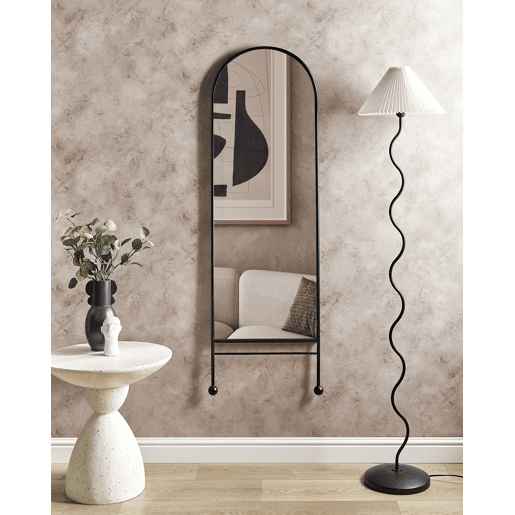 Espelho JARNAGES 45 cm 145 cm Metal Preto