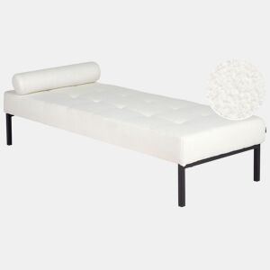 Chaise longue CHINON Bouclé Branco