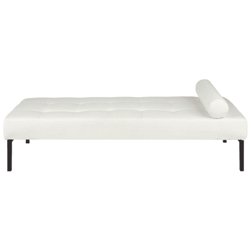 Chaise longue CHINON Bouclé Branco Chaise longue CHINON Bouclé Branco