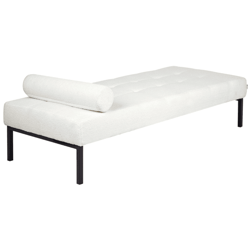 Chaise longue CHINON Bouclé Branco Chaise longue CHINON Bouclé Branco