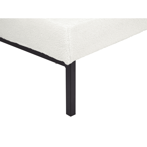 Chaise longue CHINON Bouclé Branco Chaise longue CHINON Bouclé Branco