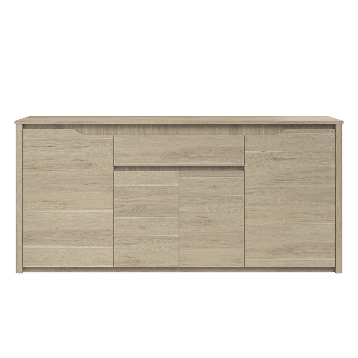 Buffet 4 puertas 1 cajón decoración roble l185 cm - wendy