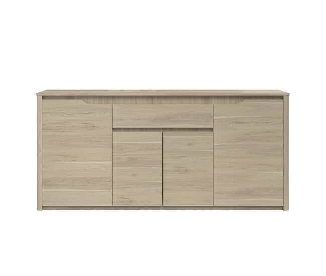 Buffet 4 puertas 1 cajón decoración roble l185 cm - wendy