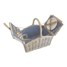 Lumparland Cesto de piquenique para 2 pessoas 40x28x37cm - Branco  Azul casa.pro