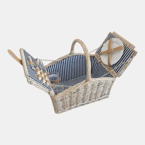 Lumparland Cesto de piquenique para 2 pessoas 40x28x37cm - Branco Azul casa.pro