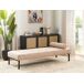 Beliani Chaise longue Bouclé CHINON Beliani Chaise longue Bouclé CHINON Beige