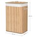 Cesto de ropa plegable de bambú con 3 asas, 72L - L40 x H60 cm Cesto de ropa plegable de bambú con 3 asas, 72L - L40 x H60 cm Marrón