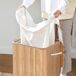 Cesto de ropa plegable de bambú con 3 asas, 72L - L40 x H60 cm Cesto de ropa plegable de bambú con 3 asas, 72L - L40 x H60 cm Marrón