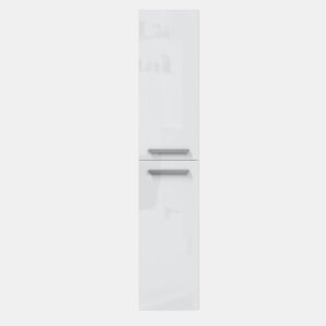 Coluna de banheiro suspensa Aruba em melamina branca brilhante 30x150 cm