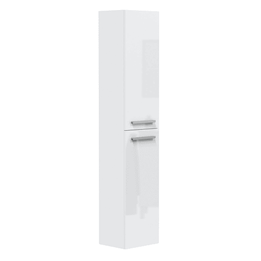 Coluna de banheiro suspensa Aruba em melamina branca brilhante 30x150 cm