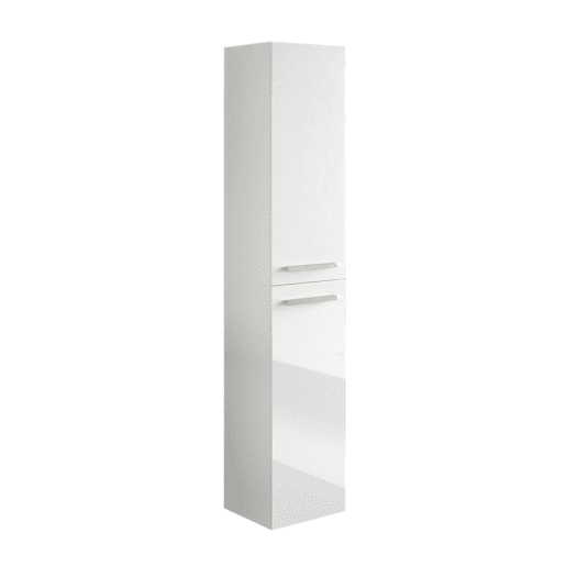 Coluna de banheiro suspensa Aruba em melamina branca brilhante 30x150 cm
