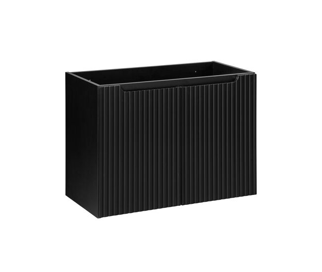 Mueble bajo lavabo 80cm 2 puertas riva negro