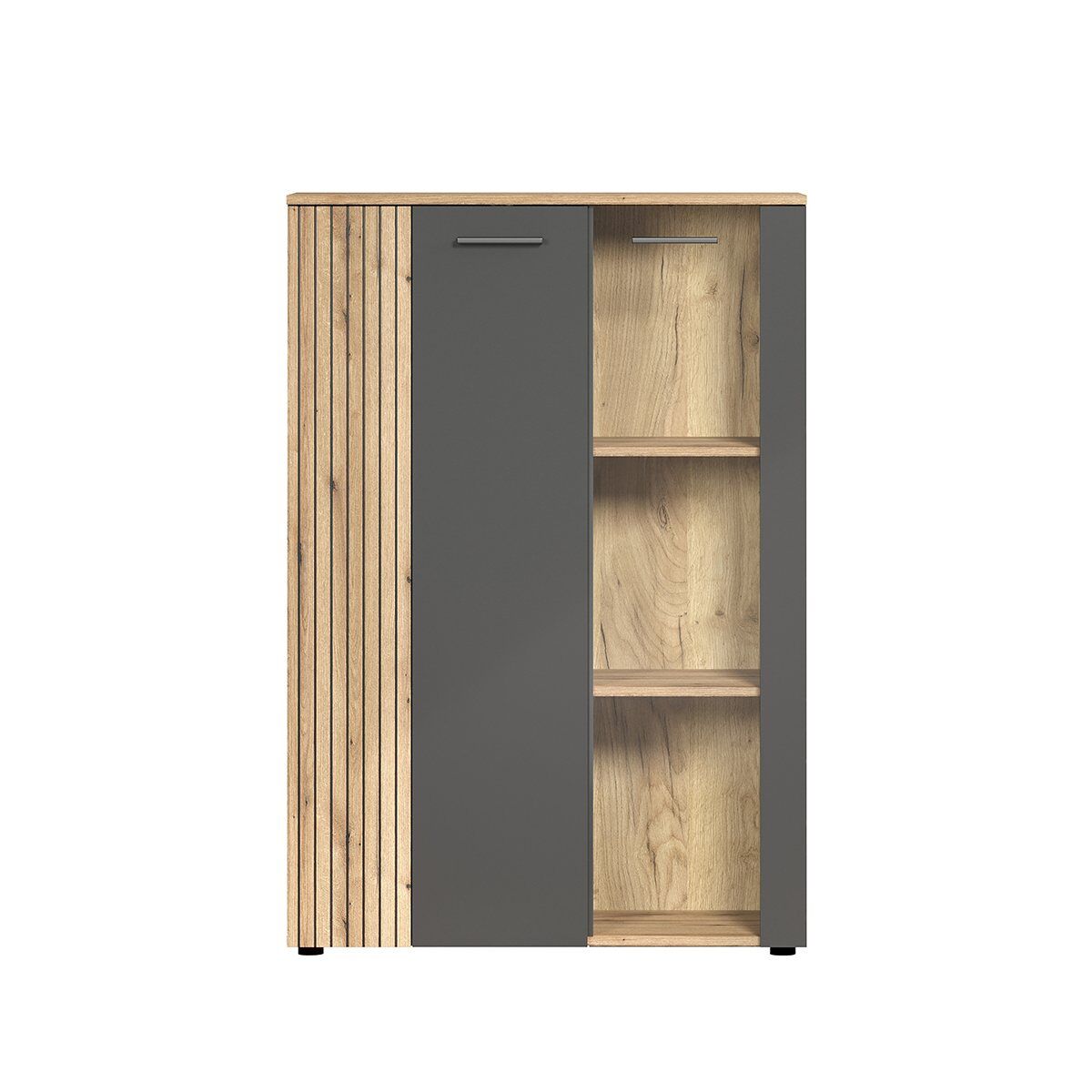 Ordenación acristalada 2 puertas, una de ellas con vidrio templado l90cm - esteban