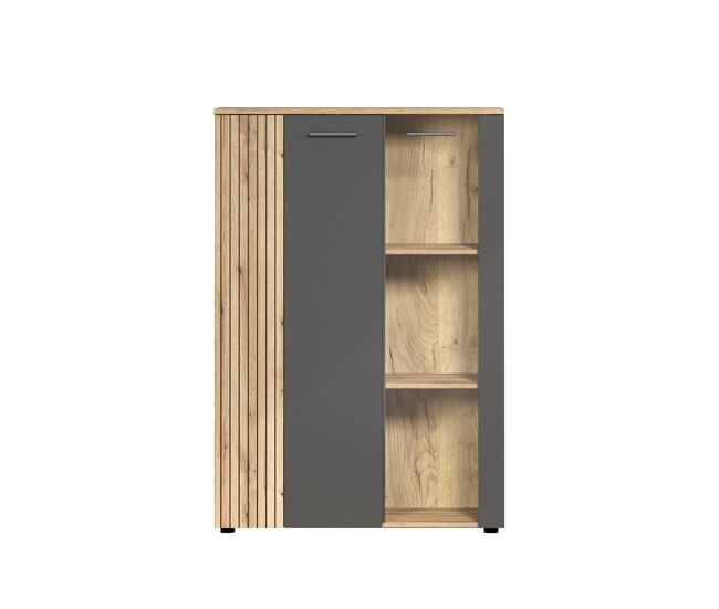 Ordenación acristalada 2 puertas, una de ellas con vidrio templado l90cm - esteban