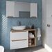 Mueble bajo lavabo 2 compartimientos Livia Mueble bajo lavabo 2 compartimientos Livia Blanco