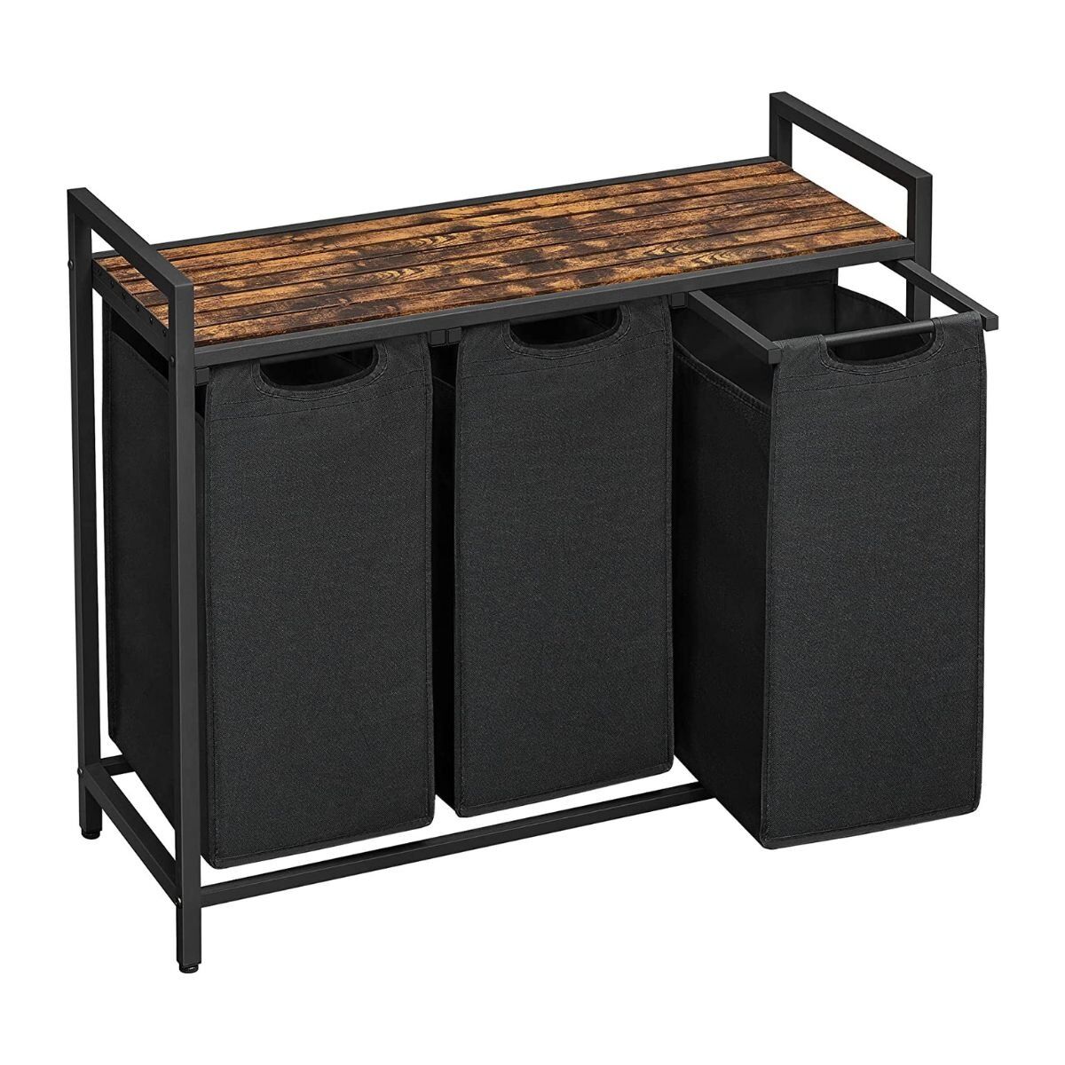 Cesto de ropa con 3 compartimentos de 38L