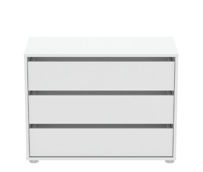 Cómoda de 3 cajones blanca l80cm - blokty