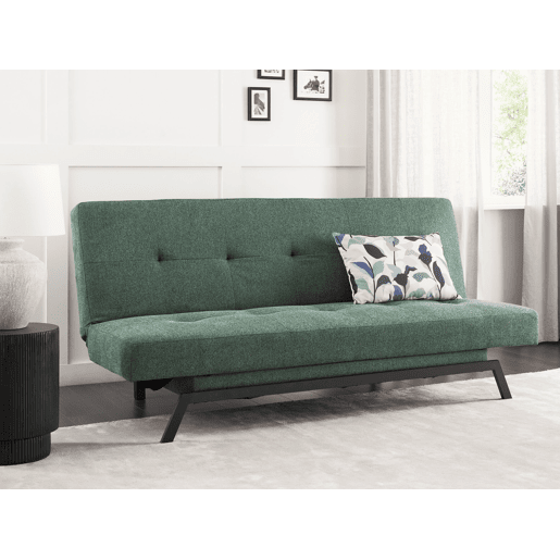 Sofá-cama LEEDS Tecido Verde 3 lugares Sofá-cama LEEDS Tecido Verde 3 lugares