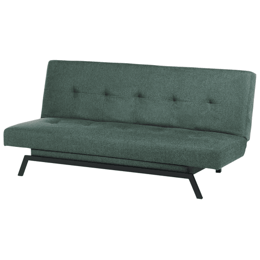 Sofá-cama LEEDS Tecido Verde 3 lugares Sofá-cama LEEDS Tecido Verde 3 lugares