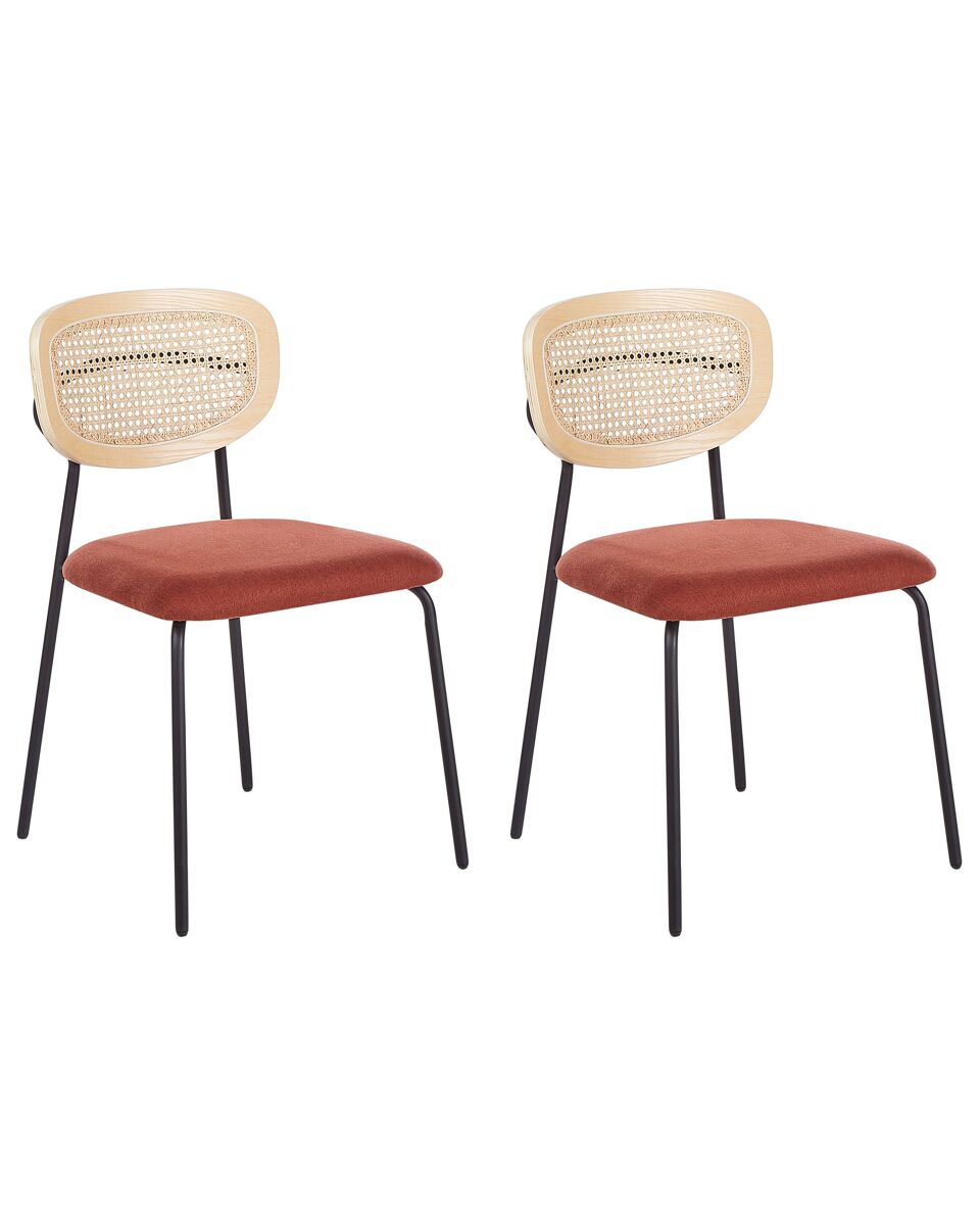 Beliani Silla de comedor MAYETTA Naranja