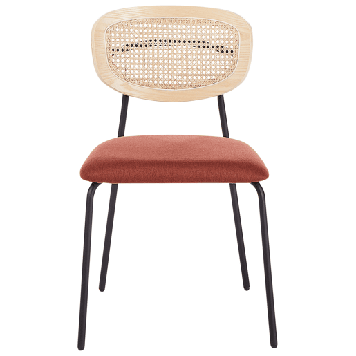 Conjunto de 2 cadeiras de jantar MAYETTA Rattan Laranja