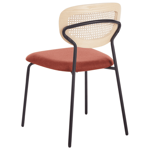 Conjunto de 2 cadeiras de jantar MAYETTA Rattan Laranja