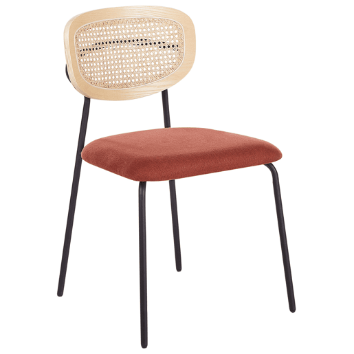 Conjunto de 2 cadeiras de jantar MAYETTA Rattan Laranja