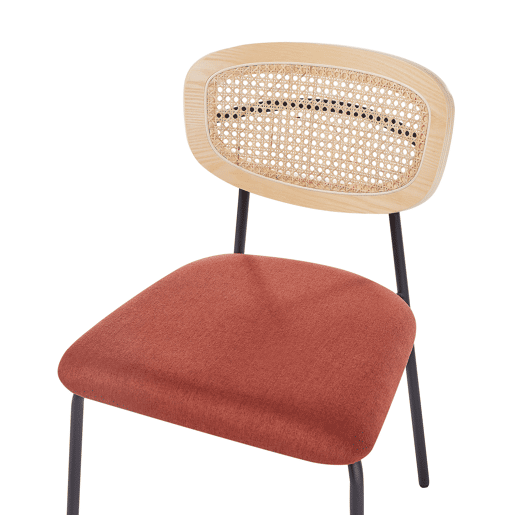Conjunto de 2 cadeiras de jantar MAYETTA Rattan Laranja