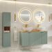 Mueble bajo lavabo 4 puertas encimera Jade Mueble bajo lavabo 4 puertas encimera Jade Verde