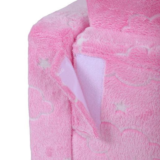 AIYAPLAY Poltrona para Crianças Dobrável Sofá Infantil Reclinável 2 em 1 Sofá para Crianças Estofado em Tecido Luminoso com Desenho de Nunes e Capa Lavável para Dormitório Sala de Estar Rosa