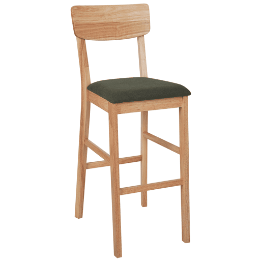 Conjunto de 2 bancos de bar AMBLER Castanho claro