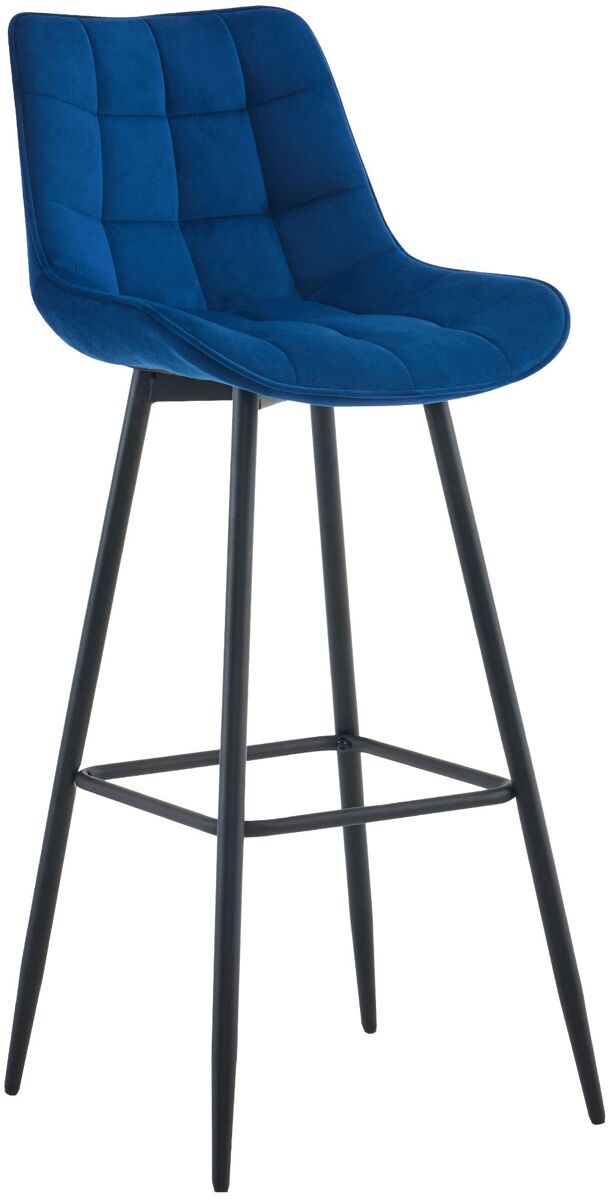 Taburete de bar dartford terciopelo azul 52x47x106 cm