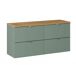 Mueble bajo lavabo 4 cajones encimera Jade Mueble bajo lavabo 4 cajones encimera Jade Verde