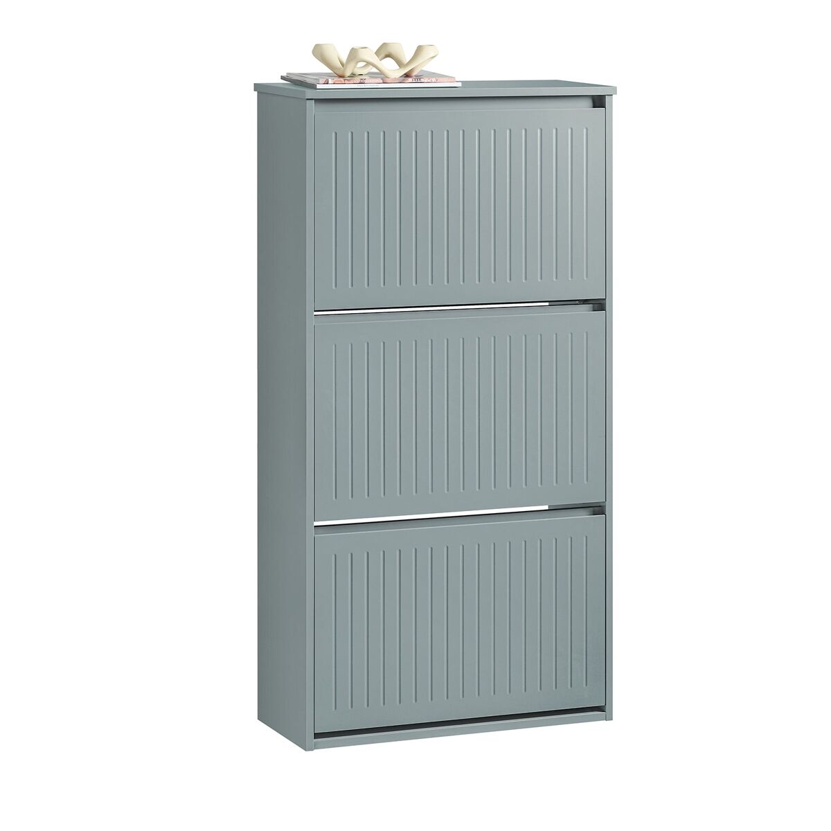 Sobuy fsr165-h-hg zapatero con 3 solapas gris 61 x 26 x 120 cm