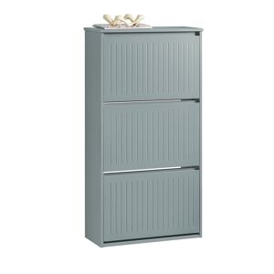 SoBuy FSR165-H-HG Sapateira com 3 abas Cinzento 61 X 26 X 120 Cm
