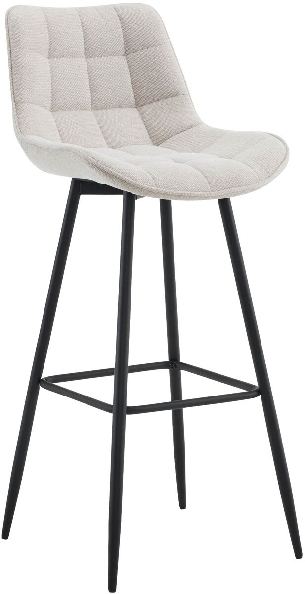 Taburete de bar dartford tela crema 52x47x106 cm