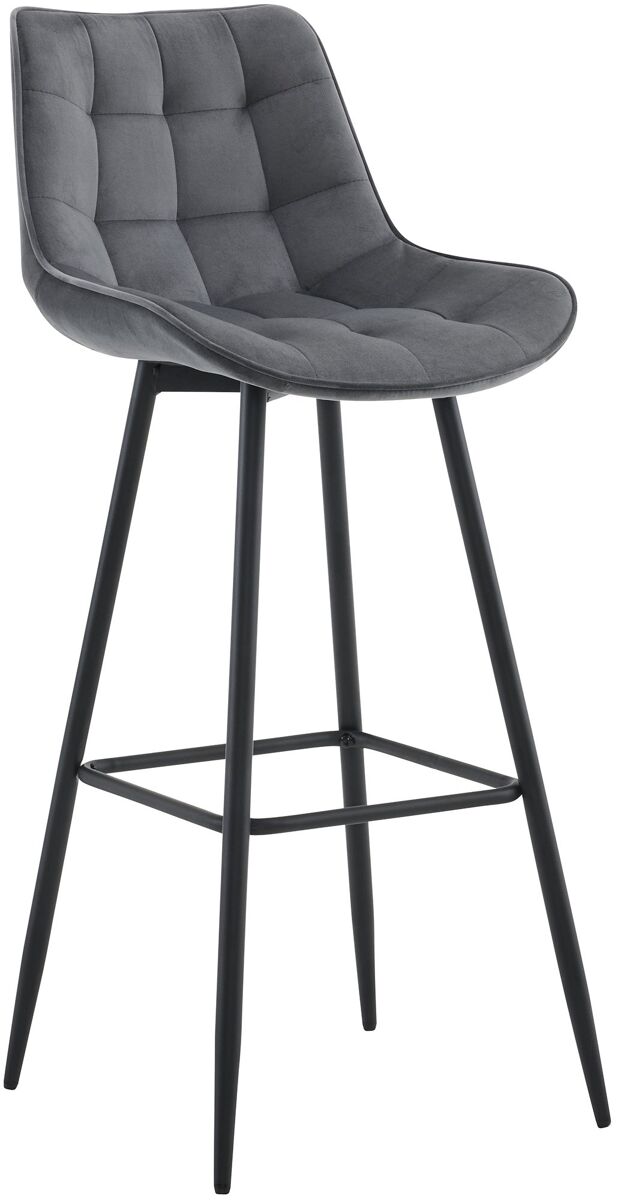 Taburete de bar dartford terciopelo gris oscuro 52x47x106 cm