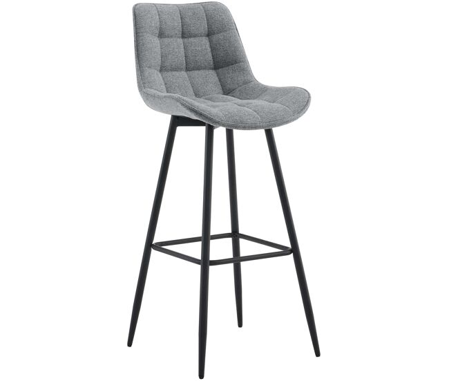 Taburete de bar dartford tela gris 52x47x106 cm