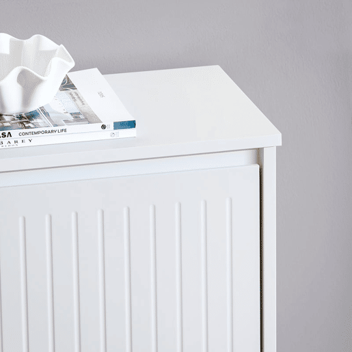 SoBuy FSR165-K-W Sapateira com 2 abas Branco 61 X 26 X 81 Cm