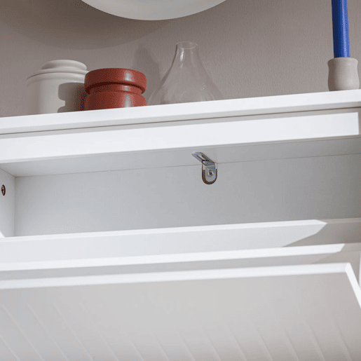 SoBuy FSR165-K-W Sapateira com 2 abas Branco 61 X 26 X 81 Cm