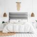 Cabecero de madera tapizado en tela para cama de 180 M:190x132 cm Profundidad: 9 170 Cabecero de madera tapizado en tela para cama de 180 M:190x132 cm Profundidad: 9 170 Gris