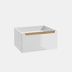 Móvel sob-lavatório 60cm 1 gaveta Livia Branco Madeira