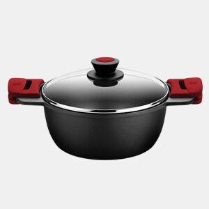 Caçarola com Tampa de Vidro BRA A410324 Ø 24 cm Preto 4 L