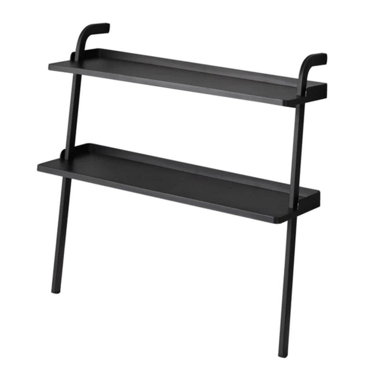 Estante de zapatos para niños de metal negro