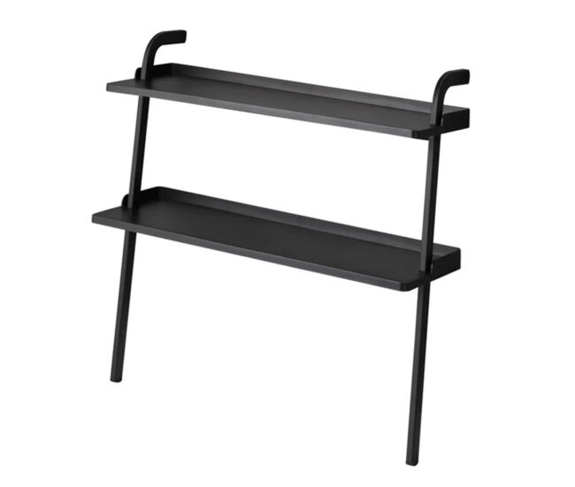 Estante de zapatos para niños de metal negro