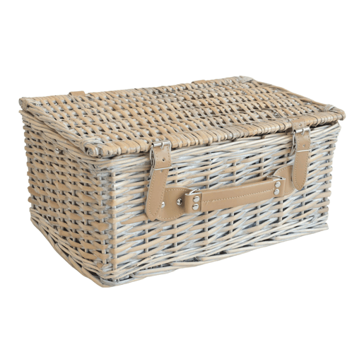 Cesto de piquenique Lumparland para 4 pessoas 42x28x20cm - Branco  Azul casa.pro