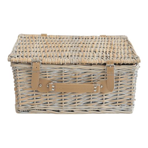 Cesto de piquenique Lumparland para 4 pessoas 42x28x20cm - Branco  Azul casa.pro