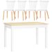 Conjunto de Comedor HOMCOM, hogar - muebles de comedor Conjunto de Comedor HOMCOM, hogar - muebles de comedor Blanco/ Madera