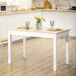 Conjunto de Comedor HOMCOM, hogar - muebles de comedor Conjunto de Comedor HOMCOM, hogar - muebles de comedor Blanco/ Madera